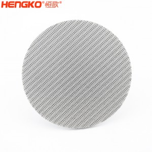 恒歌不銹鋼網(wǎng)濾片_耐高溫化學工業(yè)防爆片孔隙均勻透氣不銹鋼濾芯